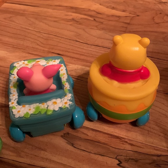 Winnie the Pooh Tigger Piglet Eeyore wheeled cars baby infant toys toddler EUC - Picture 9 of 9